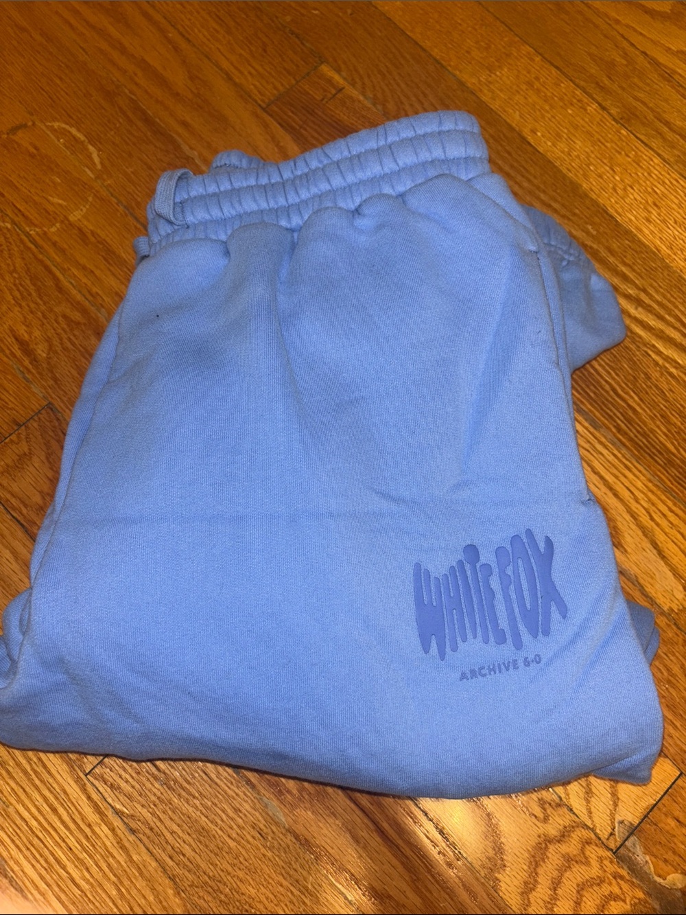 White Fox Light Blue Archive Sweatpants